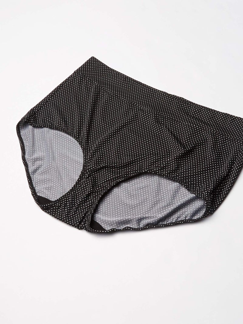 Warner's womens Blissful Benefits No Muffin 3 Pack Brief Panty Underwear, Tw/Ta/Ub and Tw Pin Dot, 3X-Large US - Image 3